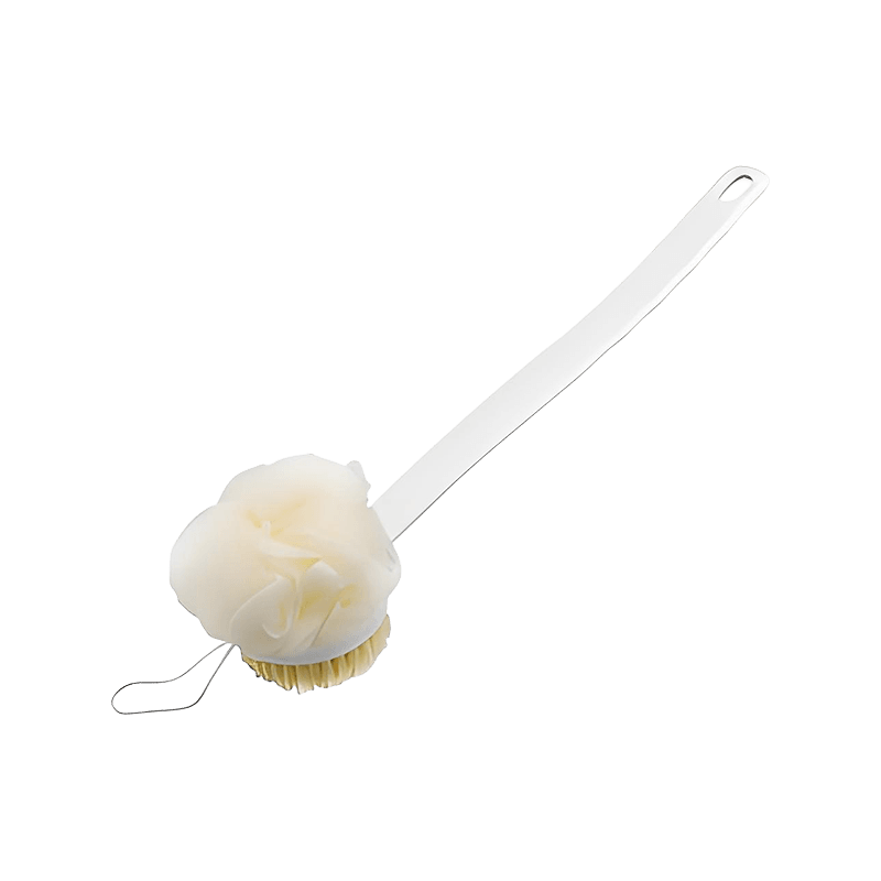 Plastic Handle Lightweight Loofah Dual Side Bath Brush