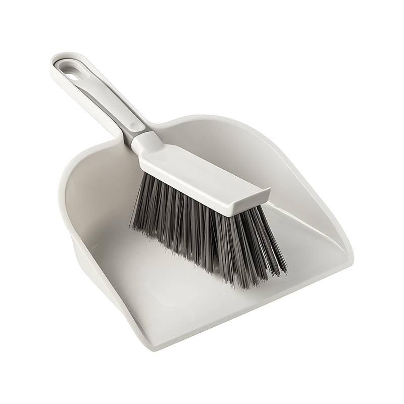 Plastic Handle Bed Brush Set with Dustpan