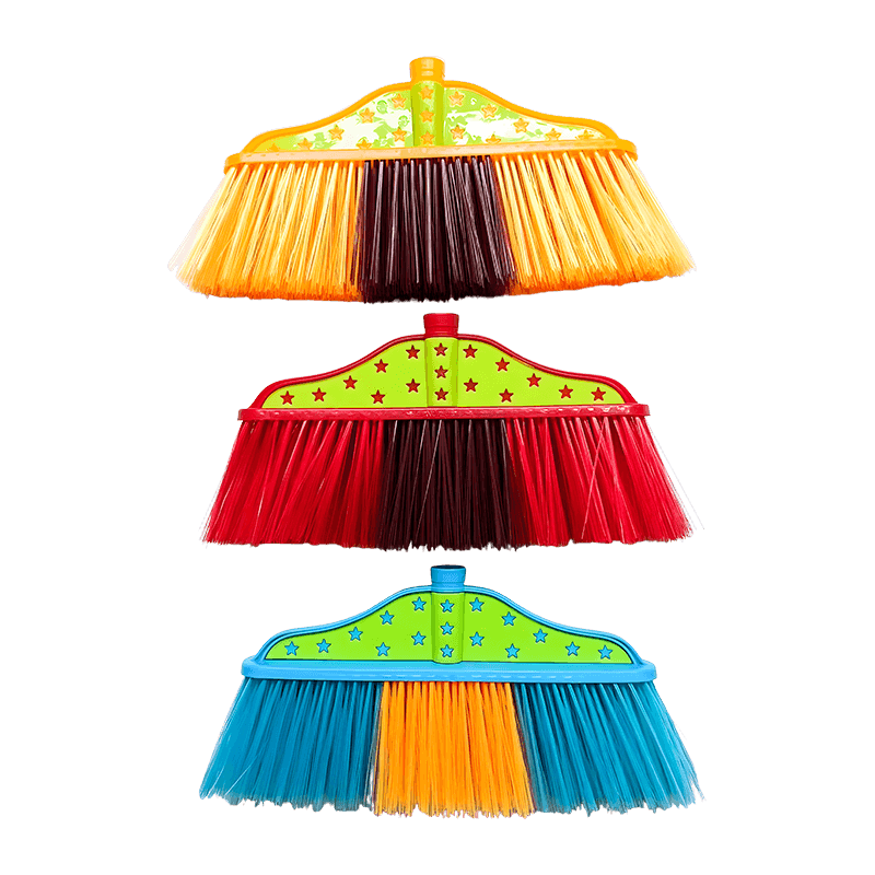 Transparent Bristle Dust Collection Broom Head