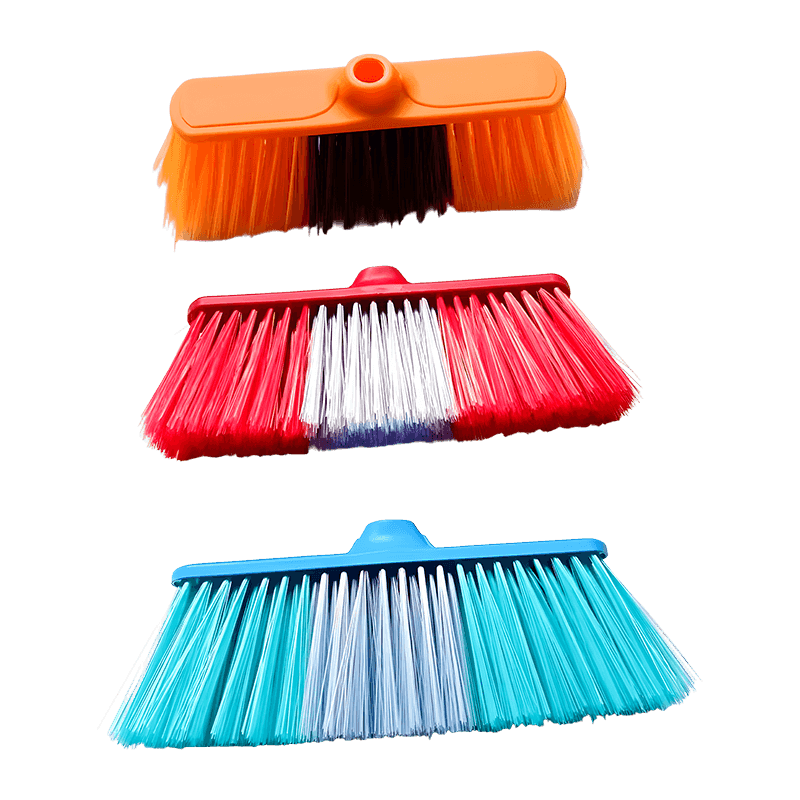 Transparent Bristle Dust Collection Broom Head