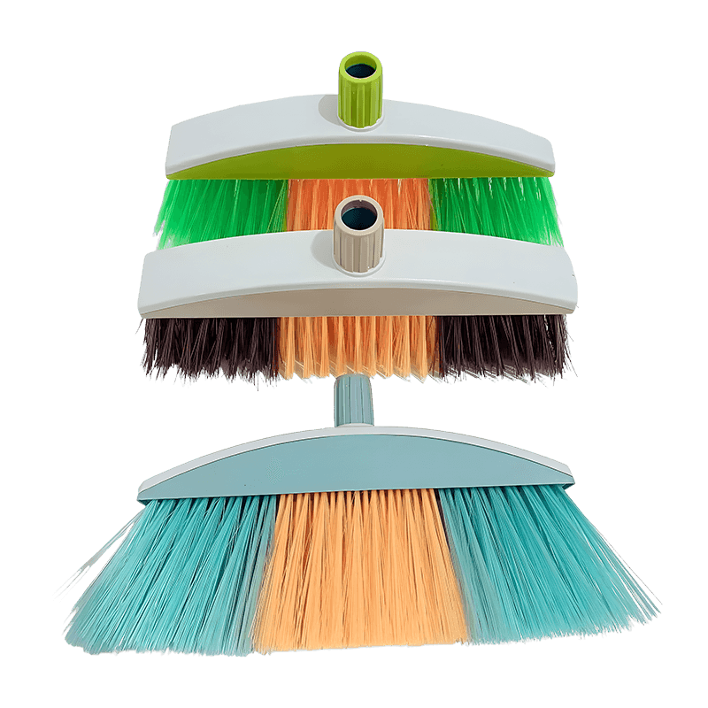 Transparent Bristle Dust Collection Broom Head