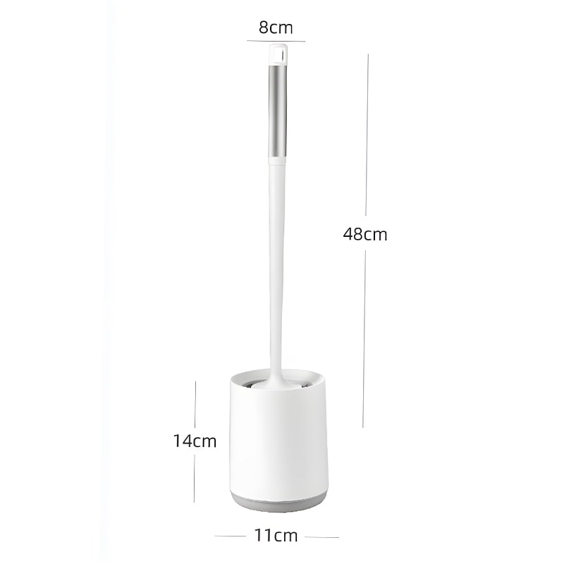 Aluminum Handle Toilet Brush Set with Storage Holder