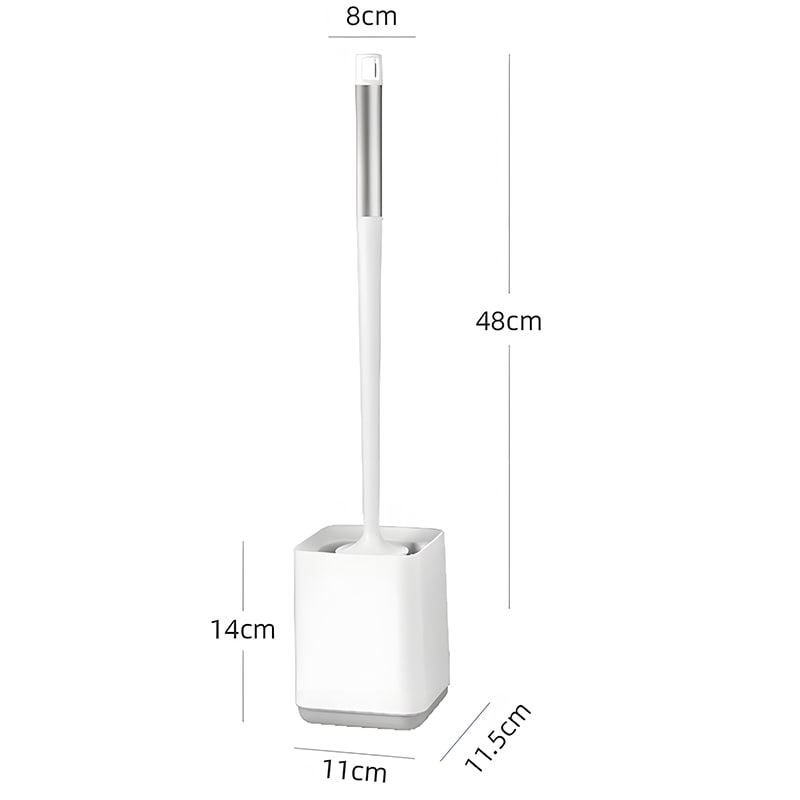Aluminum Handle Toilet Brush Set with Storage Holder