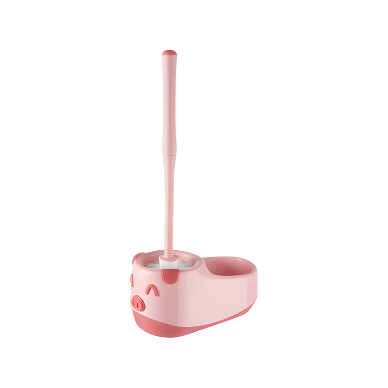Cartoon Detachable Handle Toilet Brush Cleaning Set