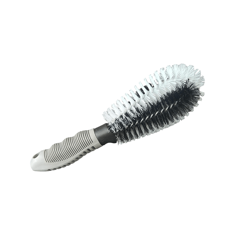 White & Black Synthetic Fiber Car Wheel Brush