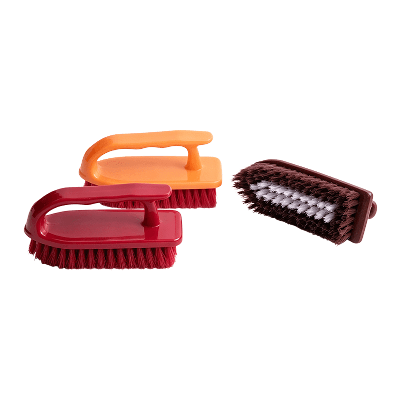 Solid Brown Plastic Clothing Brush for Home