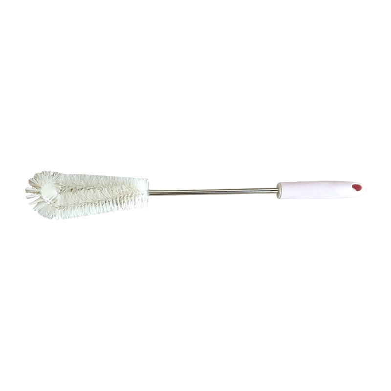 White Nylon Pipe Cleaning Brush with Blue Plastic Handle