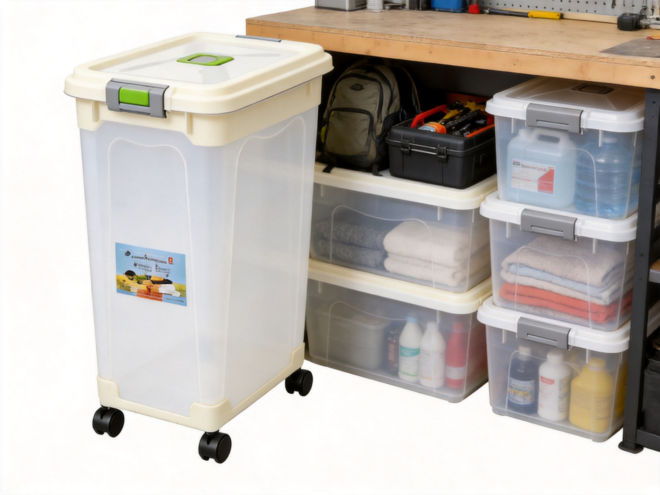 Heavy-Duty 60-Jin Storage Bin for Organized Homes, Workshops, and Commercial Spaces