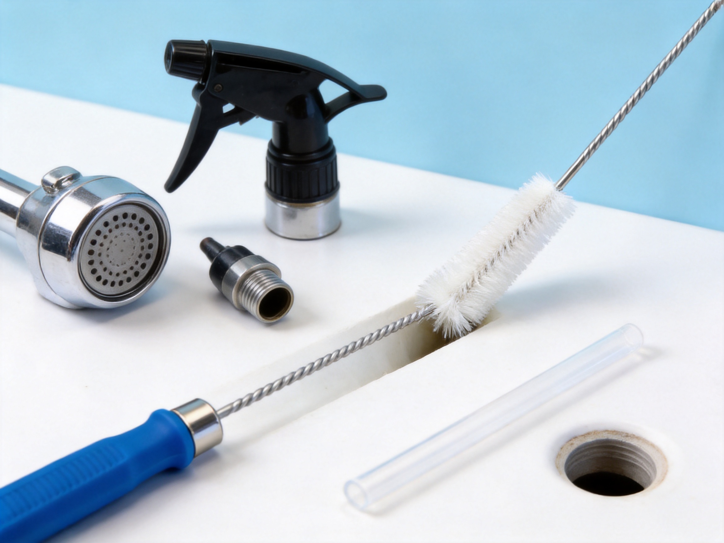 White Nylon Pipe Cleaning Brush for Precise Household, Baby, and Industrial Cleaning