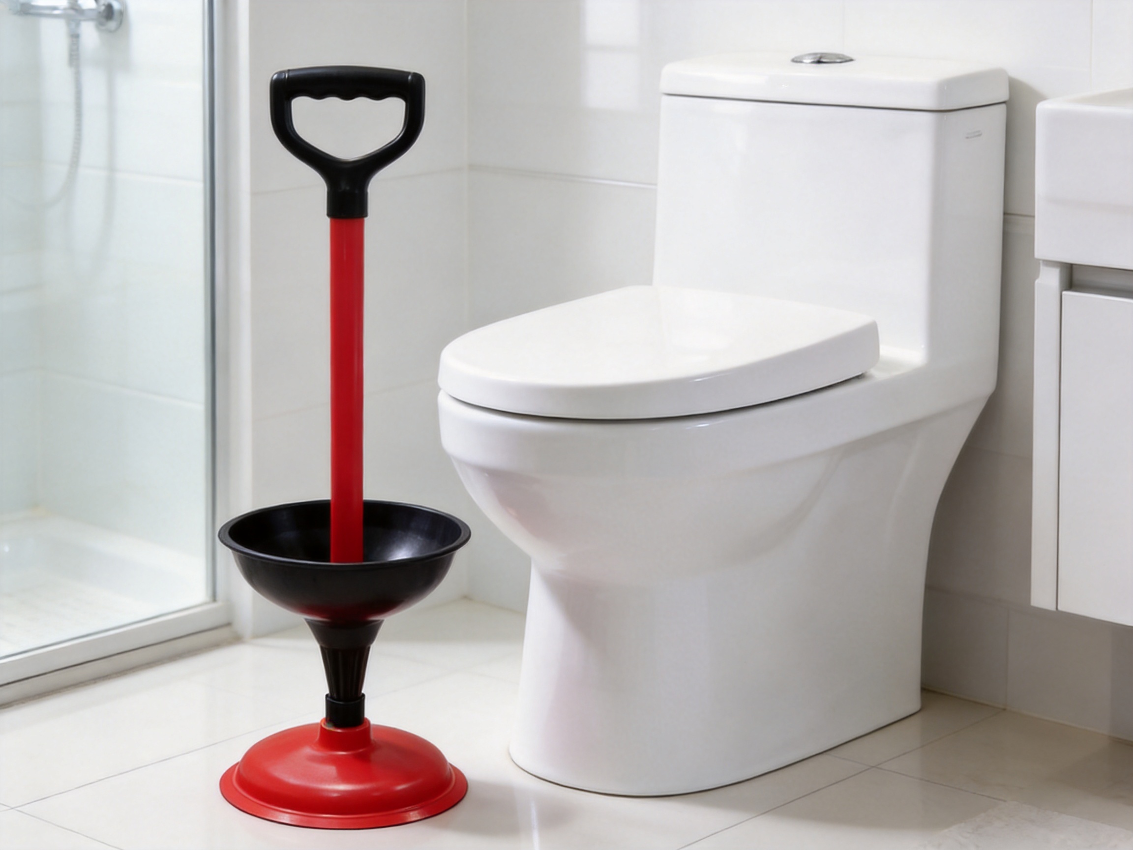High-Pressure TPR Plunger for Targeted Toilet and Drain Cleaning