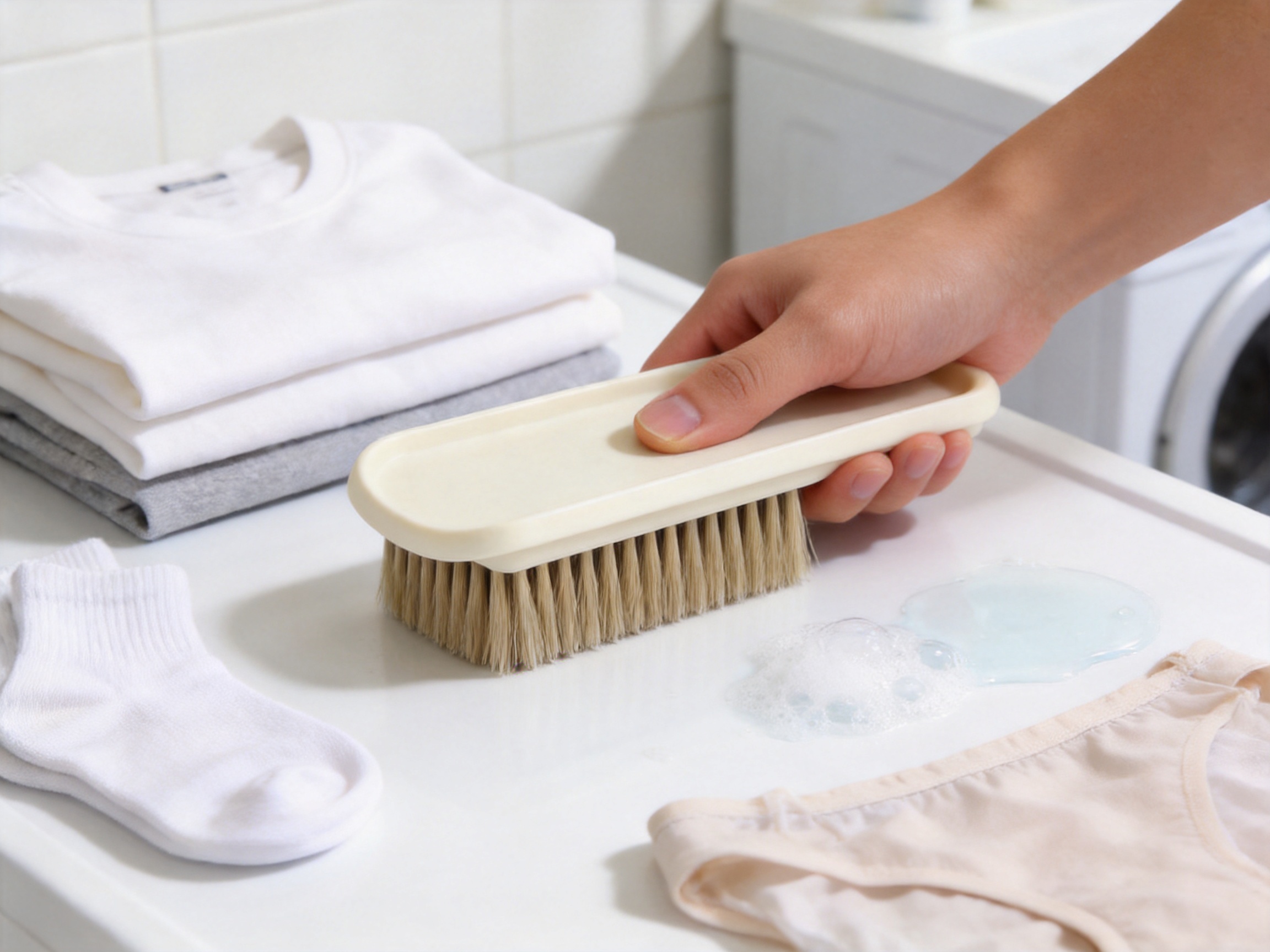 Handless Plastic Laundry Brush for Efficient Everyday Fabric Cleaning